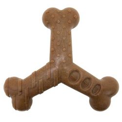 Nylon Wishbone Dog Toy, Medium, Brown