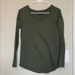 American Eagle Outfitters Tops | American Eagle Long Sleeve Top | Color: Green | Size: S