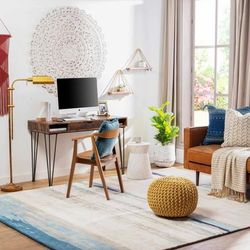 Caabiangan 18"H x 14"W x 14"D Garden Stool White Outdoor End Table - Boutique Rugs