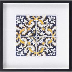 Mazgirt 20"H x 20"W x 1"D Wall Decor Black/White/Blue/Matting Wall Decor - Boutique Rugs