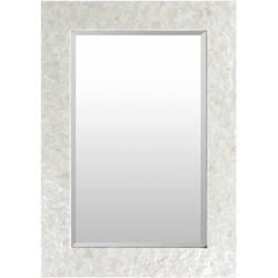 Tabuk 40"H x 28"W x 1"D Wall Mirror White Accent Mirror - Boutique Rugs