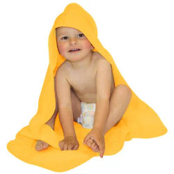 buttinette Cape de bain, jaune, 80 x 80 cm
