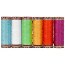 Mettler Silk Finish Cotton Lot de fil à coudre "printemps", grosseur : 40, contenu : 6x 150 m