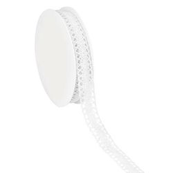 Galon crocheté, blanc, 14 mm, 5 m