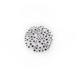 Yeux mobiles, noir/blanc, 4–14 mm Ø, 100 pièces