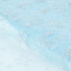 Tissu organza "cristal" avec des paillettes, turquoise