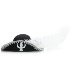 Chapeau de mousquetaire, noir/argenté