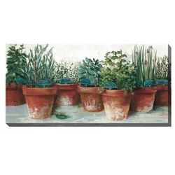 KITCHEN HERBS OUTDOOR ART 48X24 by West of the Wind in Multi