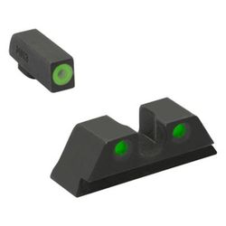 Meprolight Hyper-Bright - Highly Visible Day/Night Self-Illuminated Sights Kimber K6 Kimber K6S DA/SA Green Front Green Rear Black 412313111 412313111