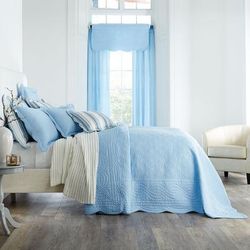100% Cotton Florence Oversized Bedspread by BrylaneHome in Sky Blue (Size TWIN)