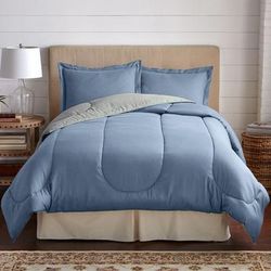 BH Studio Reversible Comforter by BH Studio in Blue Smoke Dark Gray (Size TWIN)