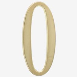 4" Numbers by Whitehall Products in 0 Gold