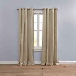 Wide Width BH Studio Room-Darkening Grommet Panel by BH Studio in Taupe (Size 54" W 63" L) Window Curtain