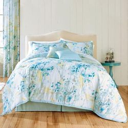 Funky Floral 6-Pc. Comforter Set by BrylaneHome in Seafoam Multi (Size FULL)