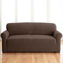 BH Studio Brighton Stretch Sofa Slipcover by BH Studio in Chocolate