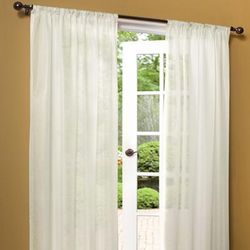Wide Width Weathershield Rod Pocket Panel by Commonwealth Home Fashions in White (Size 50" W 63" L)