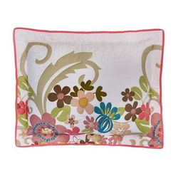 Jardin Floral Sham by BrylaneHome in White Pink (Size STAND) Pillow