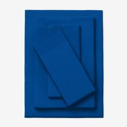 BH Studio Solid Microfiber Sheet Set by BH Studio in Marine Blue (Size FULL)