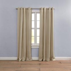 Wide Width BH Studio Room-Darkening Grommet Panel by BH Studio in Taupe (Size 54" W 95" L) Window Curtain
