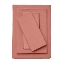 BH Studio Solid Microfiber Sheet Set by BH Studio in Coral (Size TWIN)