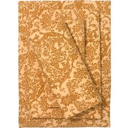 Printed Damask 6-PC. Sheet Set by BrylaneHome in Gold Damask (Size QUEEN)