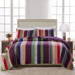 Marley Quilt Set by Greenland Home Fashions in Carnival (Size TWIN)