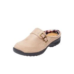 Extra Wide Width Women's The Joy Slip On Mule by Comfortview in Dark Taupe (Size 8 WW)