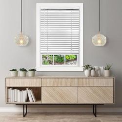 Wide Width Cordless GII Luna 2" Vinyl Venetian Blind by Achim Home Décor in White (Size 29" W 64" L)