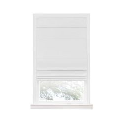 Wide Width Cordless Blackout Roman Window Shade by Achim Home Décor in White (Size 33" W 64" L)