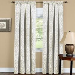 Wide Width Sutton Window Curtain Panel by Achim Home Décor in Ivory (Size 52" W 84" L)