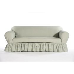 Ruffled 2-Pc. Slipcover by Classic Slipcovers in Green (Size LOVESEAT)