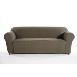 Embossed Stretch 1-Pc. Slipcover by Classic Slipcovers in Olive (Size CHAIR)