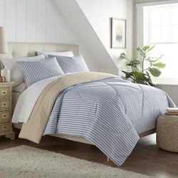 Seersucker Comforter Set by Shavel Home Products in Sailor Stripes (Size TWIN)