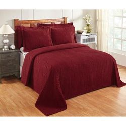 Better Trends Jullian Collection in Bold Stripes Design Bedspread by Better Trends in Burgundy (Size TWIN)