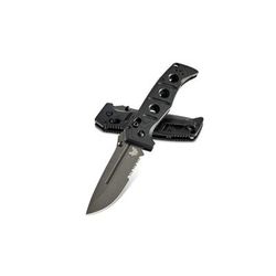 Benchmade Sibert Adamas Axis Stud Folding Knife 3.82in CPM-CruWear Steel Drop Point Serrated Grey Coated Blade Contoured G-10 Handle 275SGY-1