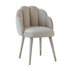 Gardenia Light Grey Velvet Dining Chair - TOV Furniture TOV-D68136