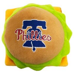 Philadelphia Phillies Hamburger Dog Toy, Medium, Brown