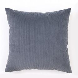 Solid Ribbed Toss Pillow by Evergrace Home in Dusty Blue (Size 18" X 18")