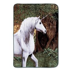 Printed Oversized Throw by Shavel Home Products in Unicorn