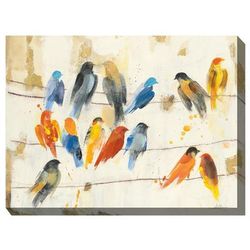 CHITTER CHATTER OUTDOOR ART 40X30 by West of the Wind in Multi
