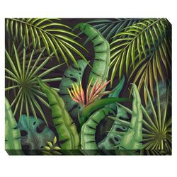 JUNGLE BIRD OUTDOOR ART 40X30 by West of the Wind in Multi