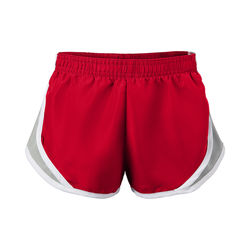 Soffe 081G Girls Team Shorty Short in Red/Silver/White size Small | Polyester