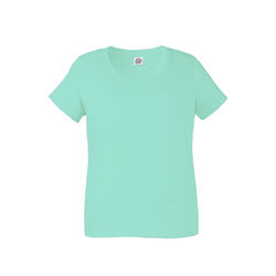 Delta 19400C Women's Ringspun 20/1s Curvy Top in Celadon size 3X | Cotton