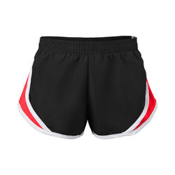 Soffe 081G Girls Team Shorty Short in Black/Red/White size Medium | Polyester