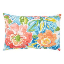 BH Outdoor Performance 20" x 13" Lumbar Pillow by BrylaneHome in Poppy Blue Outdoor Furniture Accent Cushion