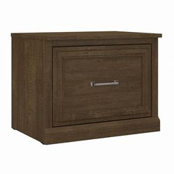 "kathy ireland® Home by Bush Furniture Woodland 24W Small Shoe Bench with Drawer in Ash Brown - Bush Furniture WDS124ABR-03 "