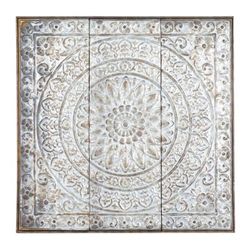 Juniper + Ivory 36 In. x 36 In. Rustic Floral Wall Decor Green Metal - Juniper + Ivory 55508