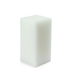 3 X 6 Inch White Square Pillar Candle- Jeco Wholesale CPZ-138
