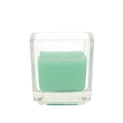 Aqua Square Glass Votive Candles (12Pc/Box)- Jeco Wholesale CVZ-037