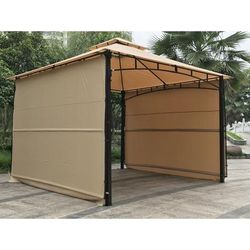 11' X 11 'Meta Gazebo With Two Sides Awning- Jeco Wholesale GZ3